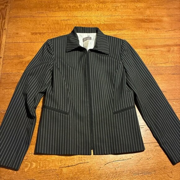 Kenar Jackets & Blazers - Kenar Black Pinstripe Blazer